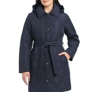 Jones New York Women's Belted Quilted Jacket